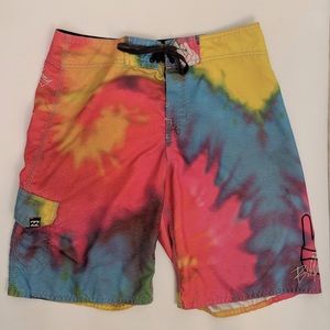 Tie Dye Billanbong Swimming Board Shorts